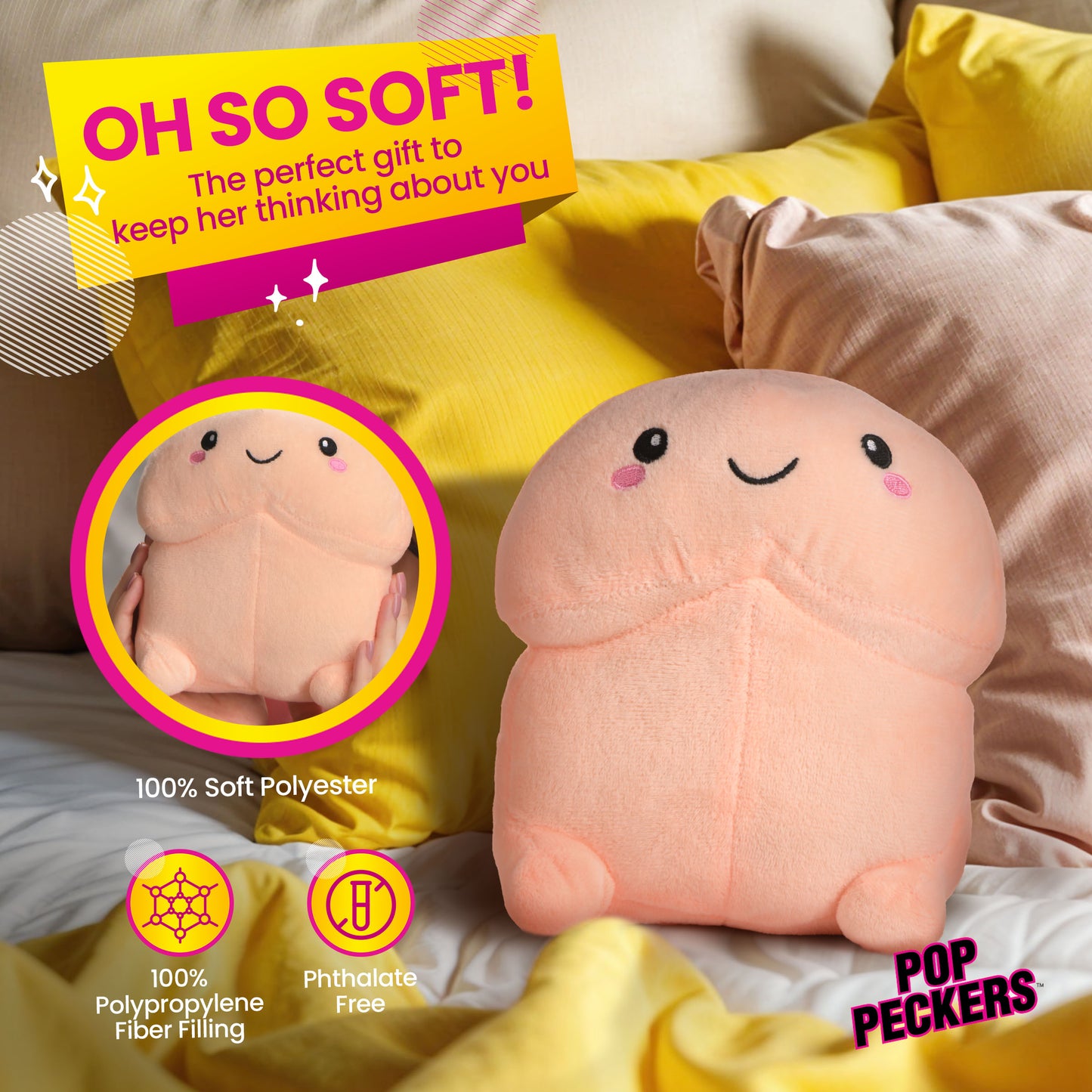 Chibi Happy Peckers Pillow