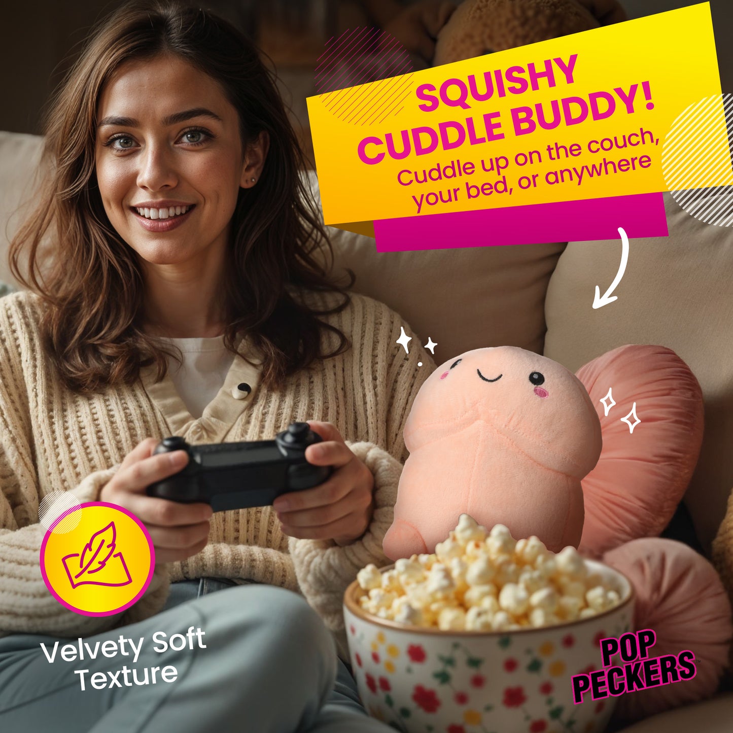 Chibi Happy Peckers Pillow