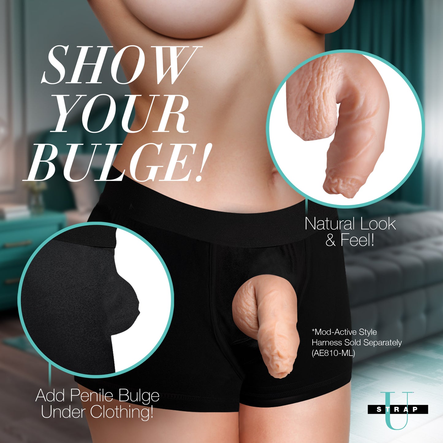 5.1" Uncut Silicone Packer Dildo - Light