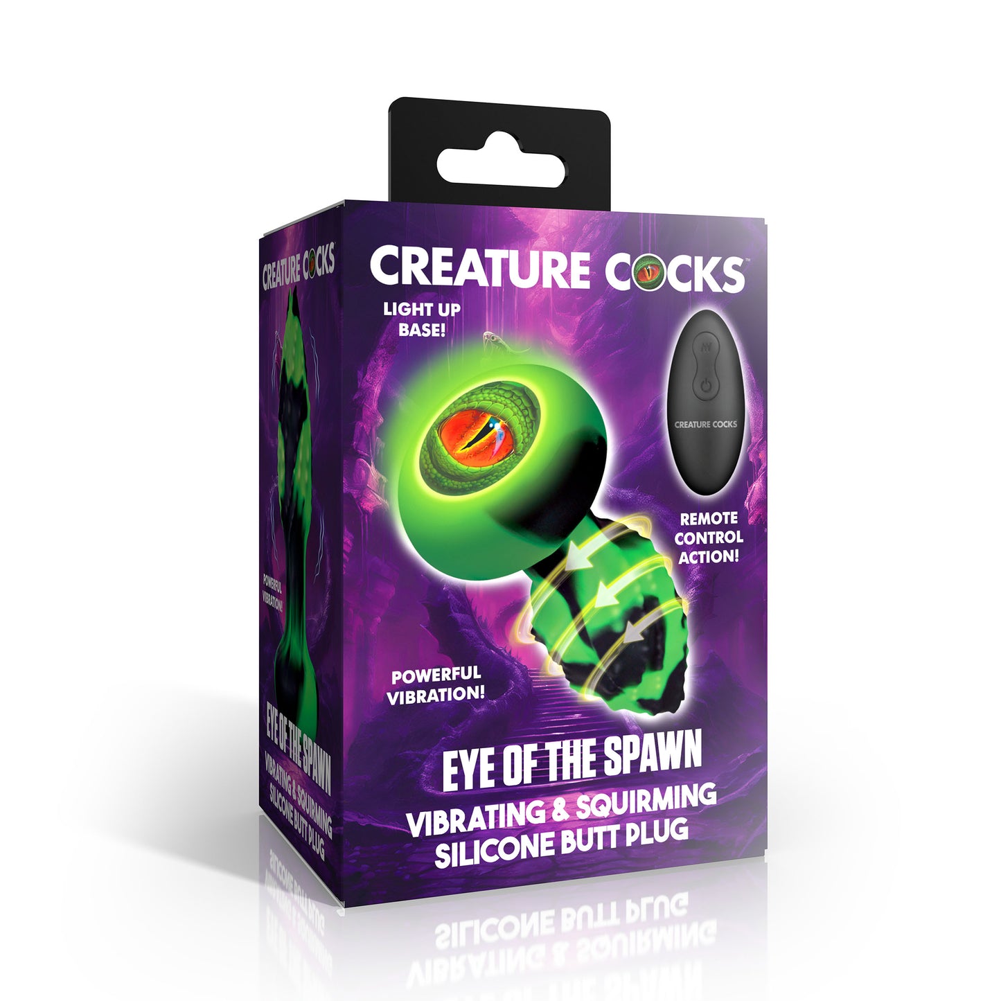 Eye Of The Spawn Vibrating & Squirming Silicone Butt Plug