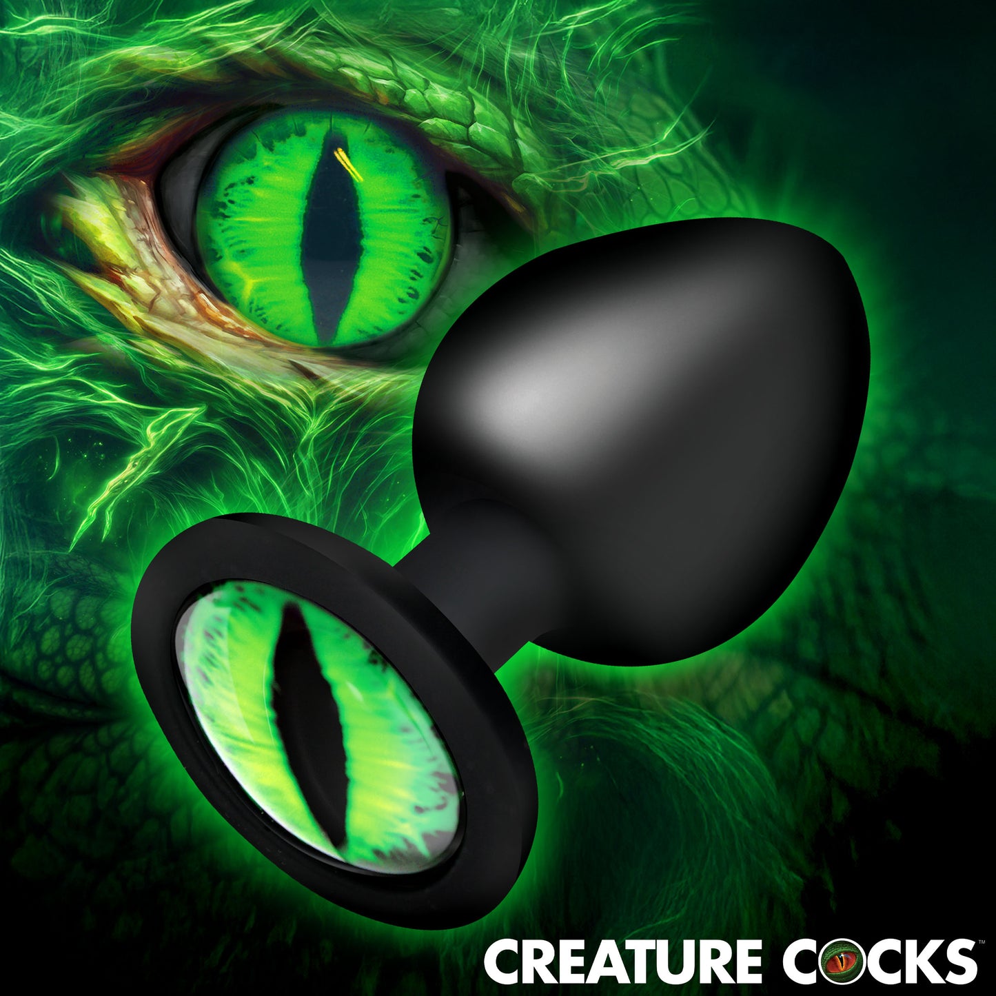 Creature Eye Green Eye Silicone Butt Plug - Large