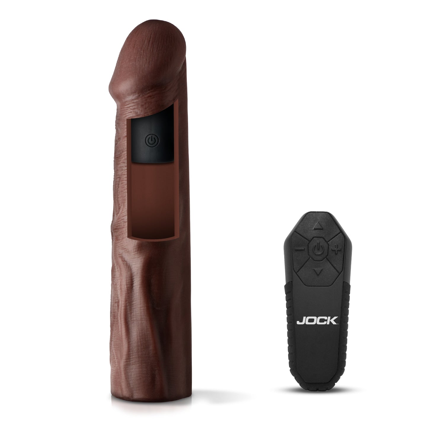 Enhancers Vibrating Penis Extension W/ Remote - Dark