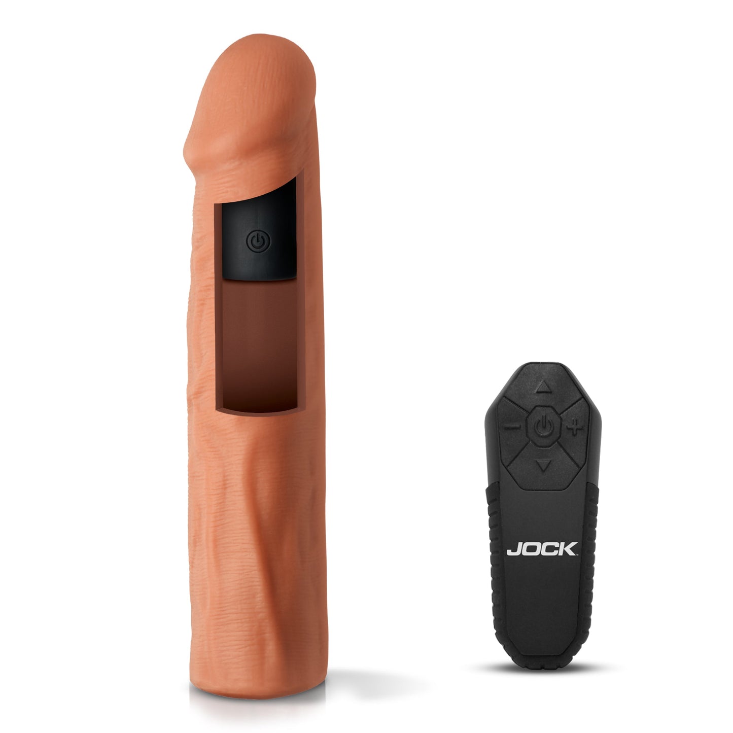 Enhancers Vibrating Penis Extension W/ Remote - Light