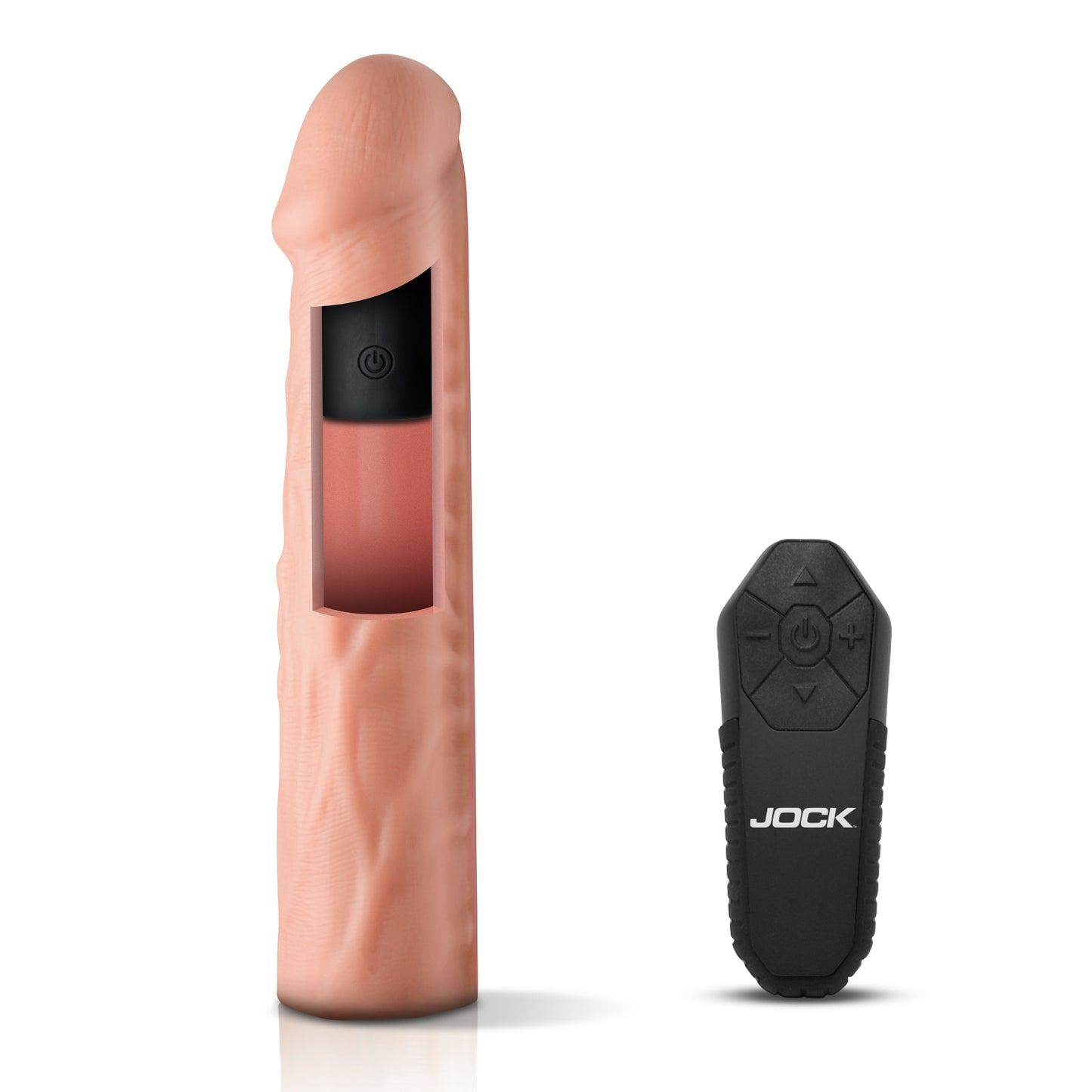 Enhancers Vibrating Penis Extension W/ Remote - Medium