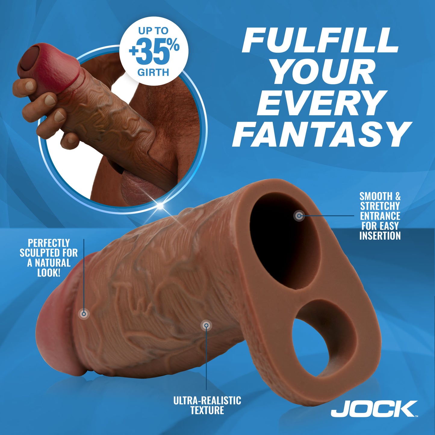 Enhancers Silicone Penis Extension Sleeve - Dark