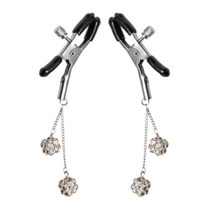 Ornament Adjustable Nipple Clamps With Jewel Accents