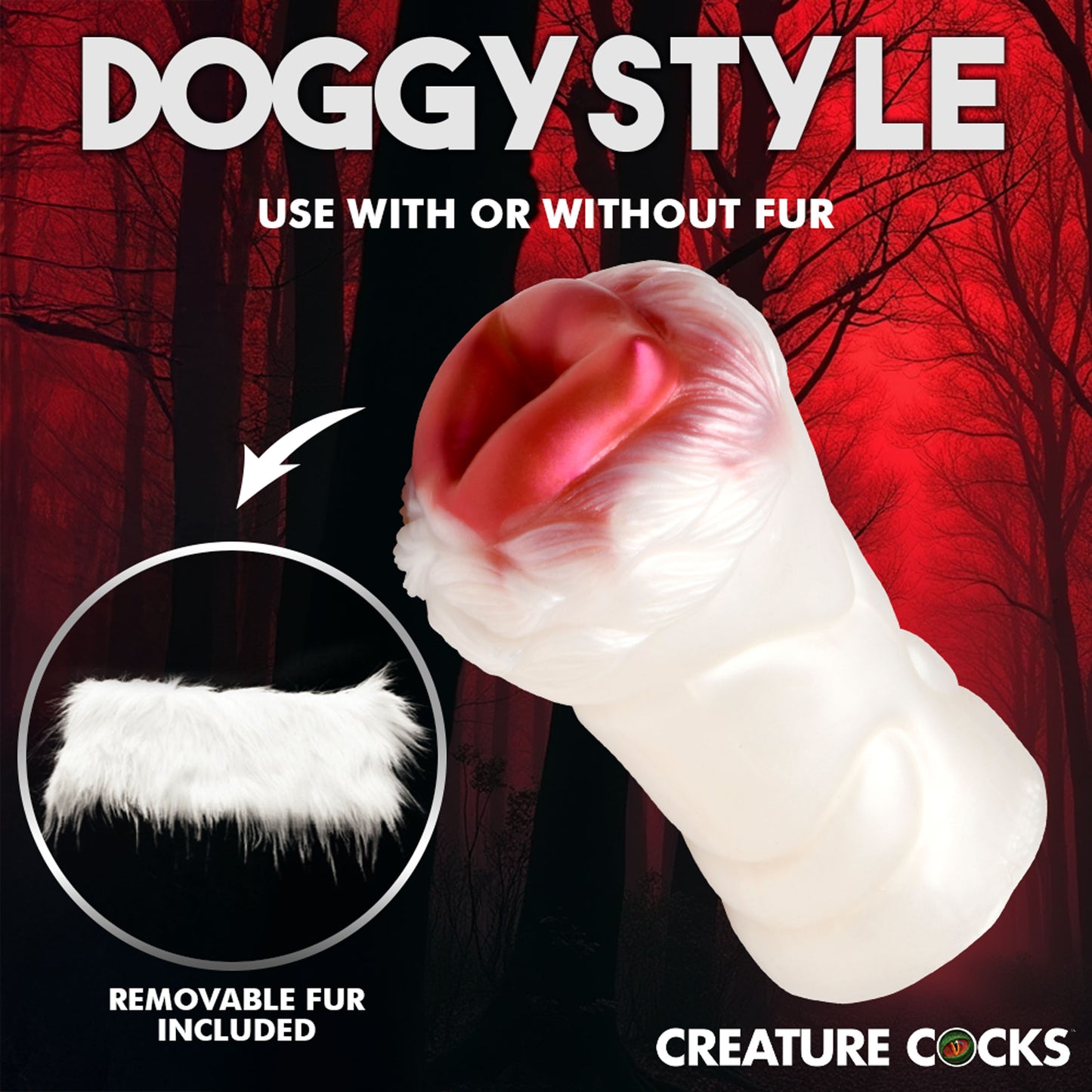 Snow She-wolf Silicone Stroker