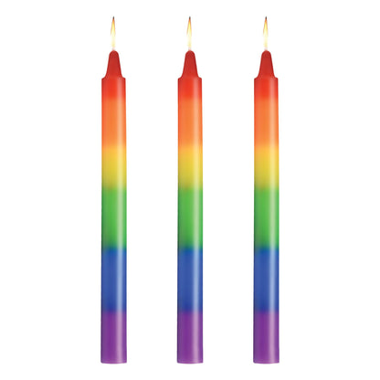 Pride Candles Rainbow Drip Candle Set Of 3