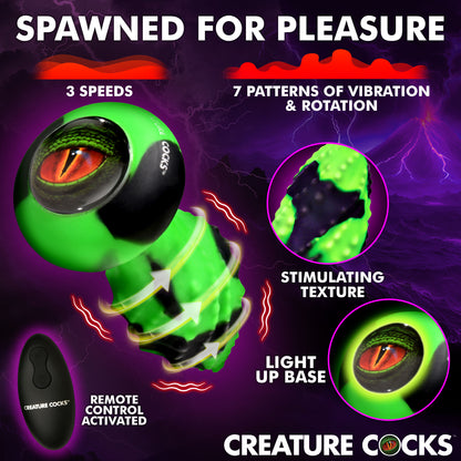 Eye Of The Spawn Vibrating & Squirming Silicone Butt Plug