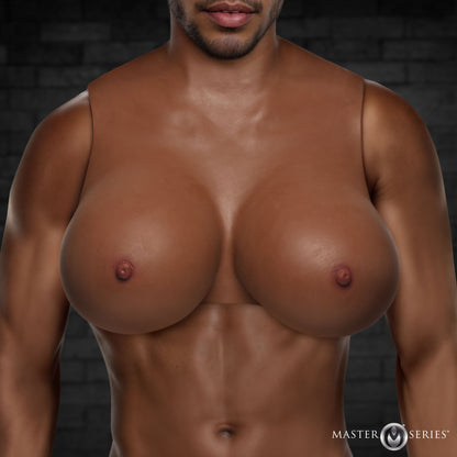 Perky Pair G-cup Silicone Breasts - Dark