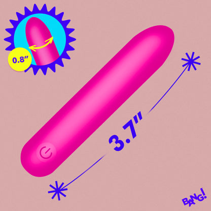 Tapered Flexible Silicone Bullet - Pink