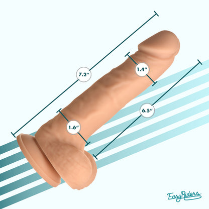 Easy Riders 7 Inch Silicone Dildo With Balls - Light