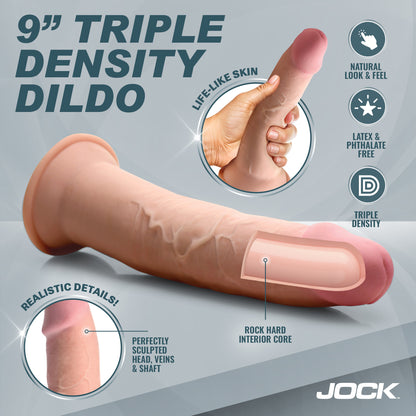 Hard-core 9" Triple Density Dildo